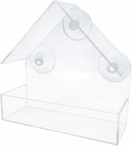 LANSCOERY Clear Acrylic Window Bird Feeder