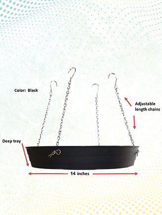 Bird Seed Catcher Tray and Platform Feeder for Backyard Garden with Adjustable Length Chains