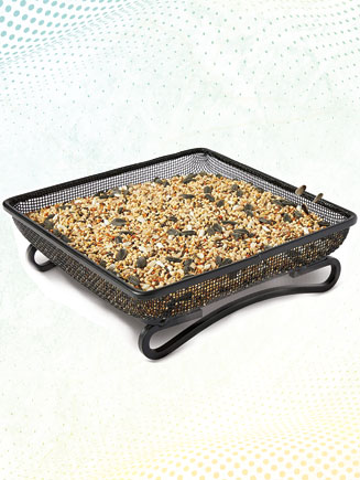 Ground Bird Feeder Tray for Feeding Birds