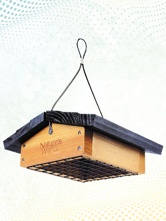 Cedar Suet Upside-Down Bird Feeder